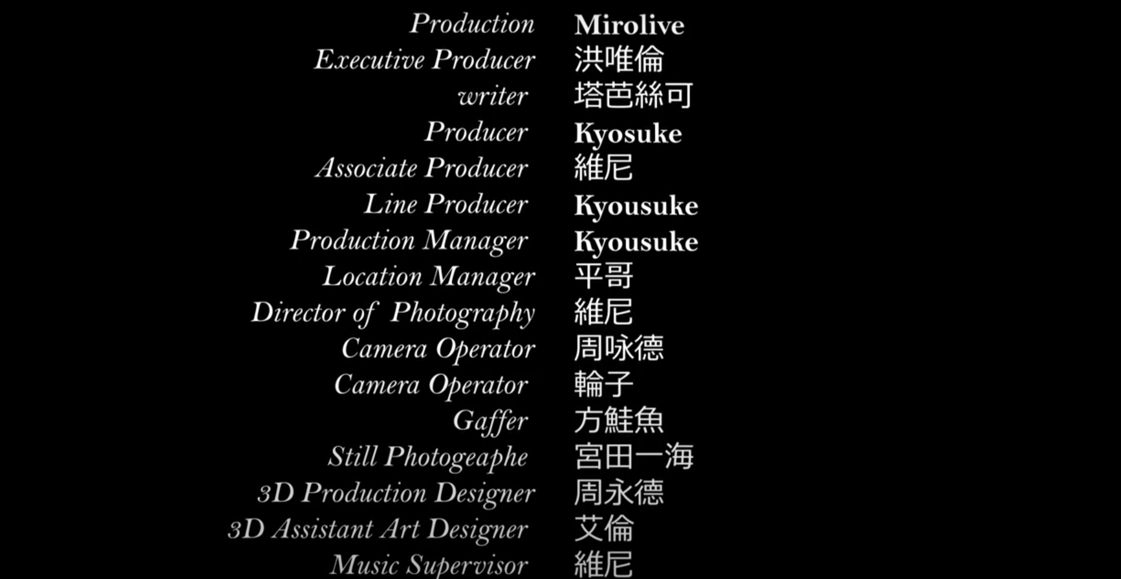 Tabasuko 3D演唱會名單
